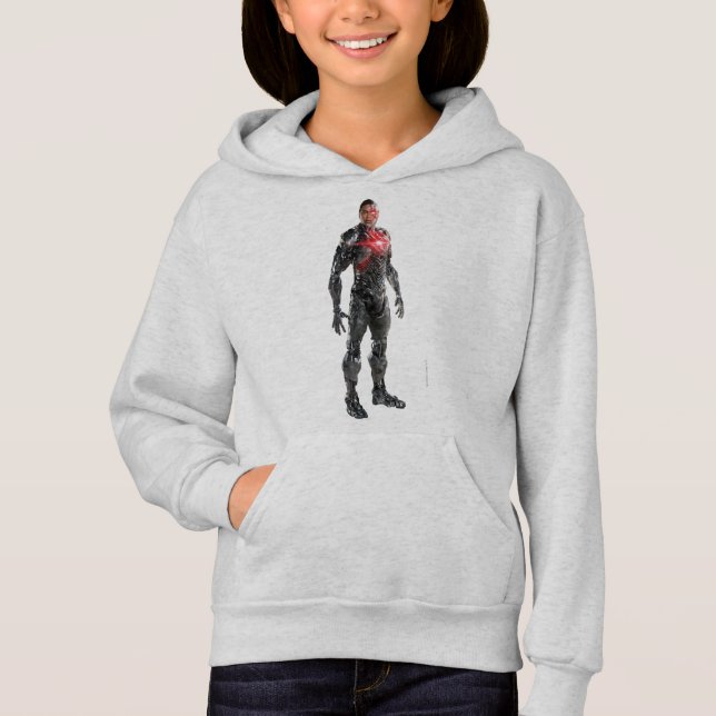 Justice League | Cyborg On Battlefield Hoodie (Front)