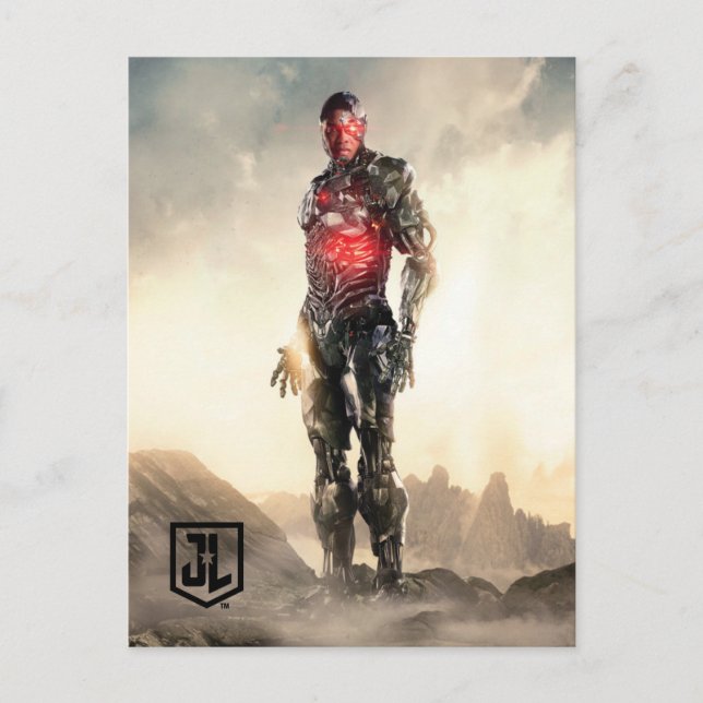 Justice League | Cyborg On Battlefield Postcard (Front)