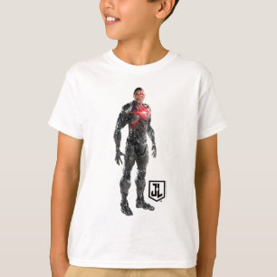Justice League   Cyborg On Battlefield T-Shirt