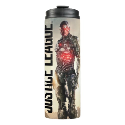 Justice League  Cyborg On Battlefield Thermal Tumbler