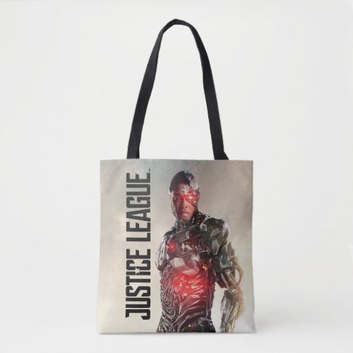 Justice League  Cyborg On Battlefield Tote Bag