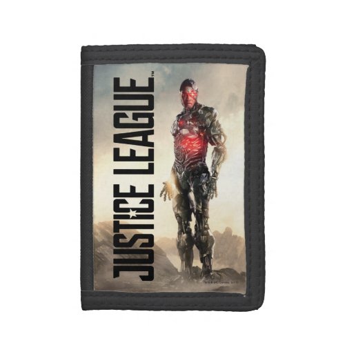 Justice League  Cyborg On Battlefield Tri_fold Wallet