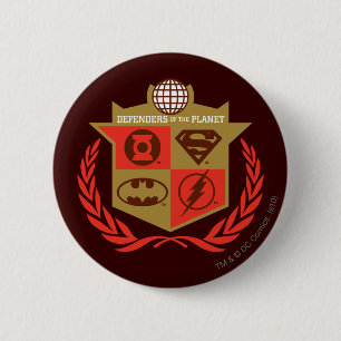 Justice League Defenders of the Planet Pinback Button