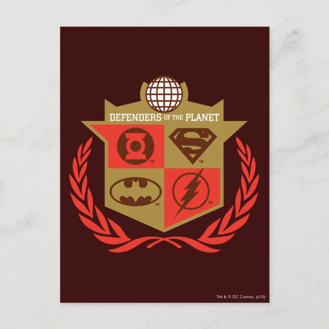 Justice League Defenders of the Planet Postcard (Front)