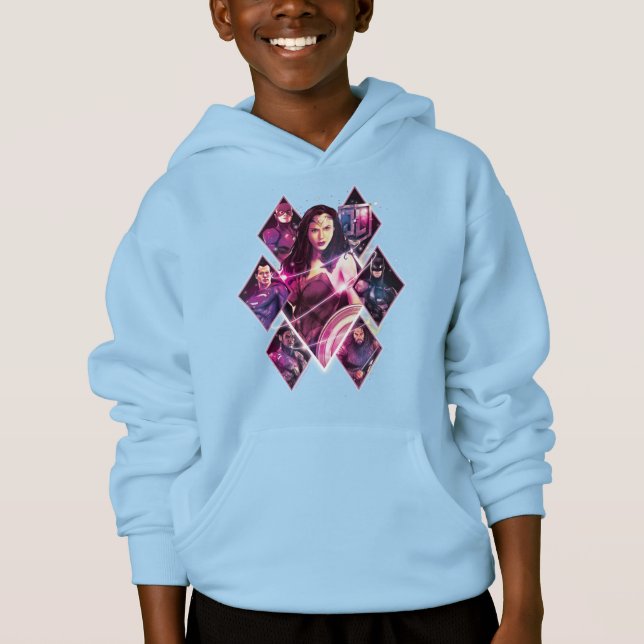 Justice League | Diamond Galactic Group Panels Hoodie (Front)