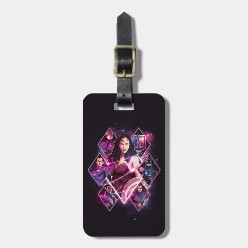 Justice League  Diamond Galactic Group Panels Luggage Tag