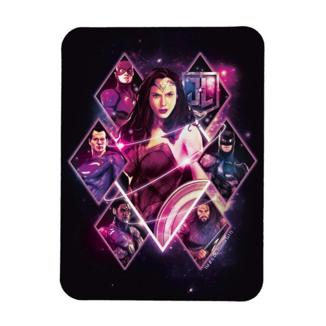 Justice League | Diamond Galactic Group Panels Magnet (Vertical)