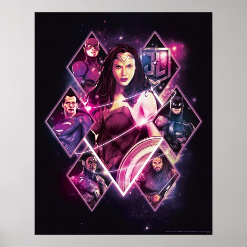 Justice League  Diamond Galactic Group Panels Poster