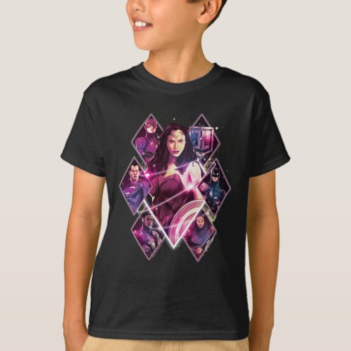 Justice League  Diamond Galactic Group Panels T_Shirt