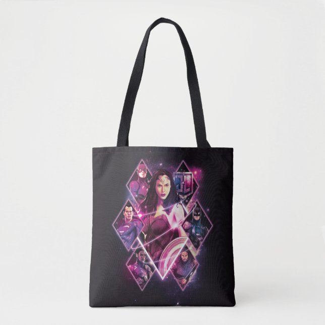 Justice League | Diamond Galactic Group Panels Tote Bag (Front)
