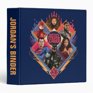 Justice League Diamond Hatch Group Badge 3 Ring Binder