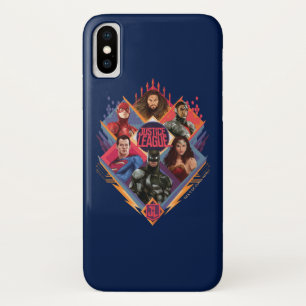 Justice League Diamond Hatch Group Badge iPhone X Case
