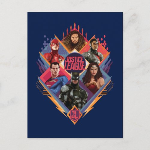 Justice League  Diamond Hatch Group Badge Postcard