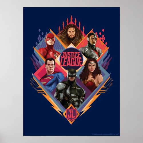 Justice League  Diamond Hatch Group Badge Poster
