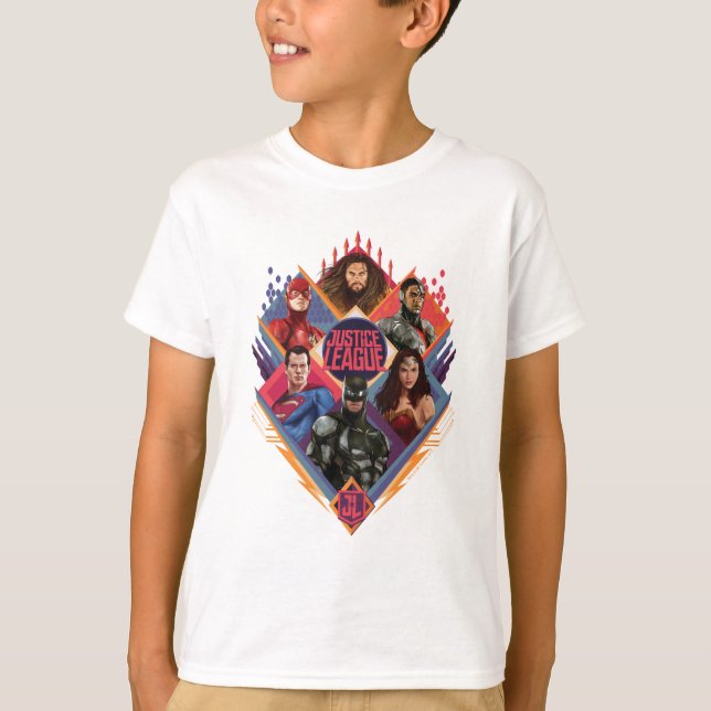 Justice League | Diamond Hatch Group Badge T-Shirt (Front)