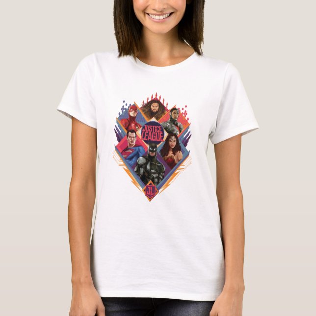 Justice League | Diamond Hatch Group Badge T-Shirt (Front)