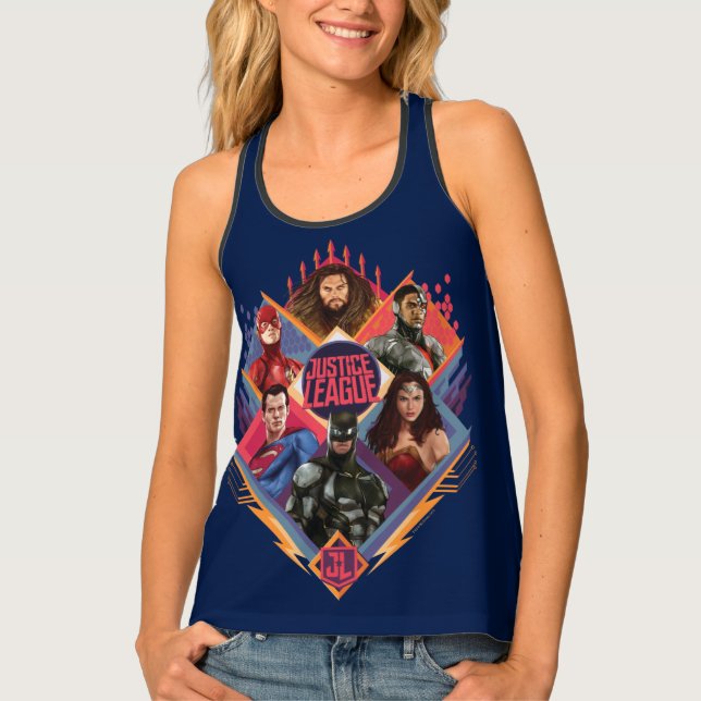 Justice League | Diamond Hatch Group Badge Tank Top (Front)