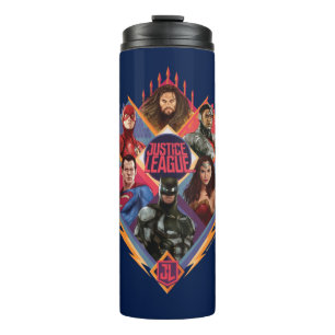 Justice League   Diamond Hatch Group Badge Thermal Tumbler