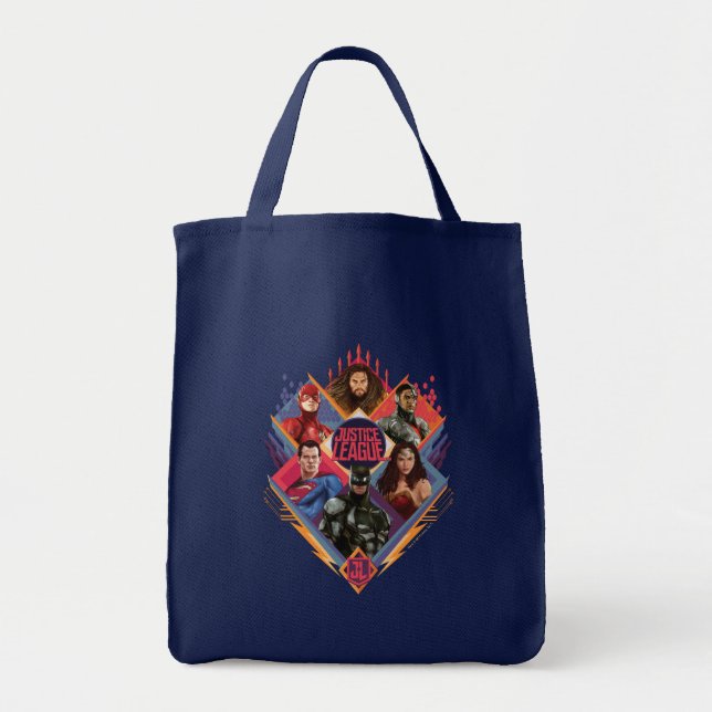 Justice League | Diamond Hatch Group Badge Tote Bag (Front)