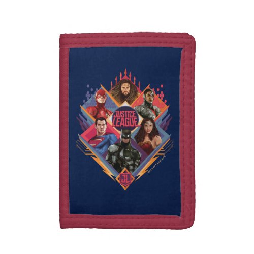 Justice League  Diamond Hatch Group Badge Tri_fold Wallet