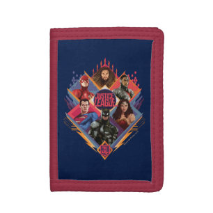 Justice League Diamond Hatch Group Badge Trifold Wallet