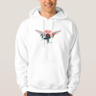 Justice League Flying Air Badge and Heroes Hoodie