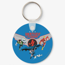 Justice League Flying Air Badge and Heroes Keychain