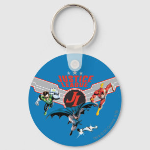 Justice League Flying Air Badge and Heroes Keychain