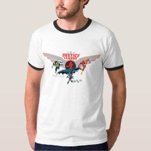Justice League Flying Air Badge and Heroes T-Shirt