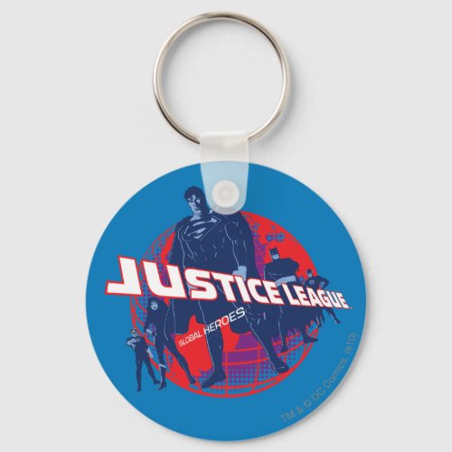 Justice League Global Heroes and Globe Keychain
