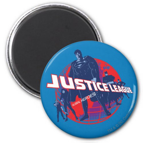 Justice League Global Heroes and Globe Magnet