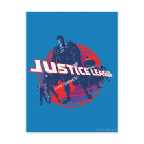 Justice League Global Heroes  and Globe Postcard