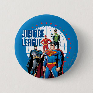 Justice League Global Heroes Pinback Button