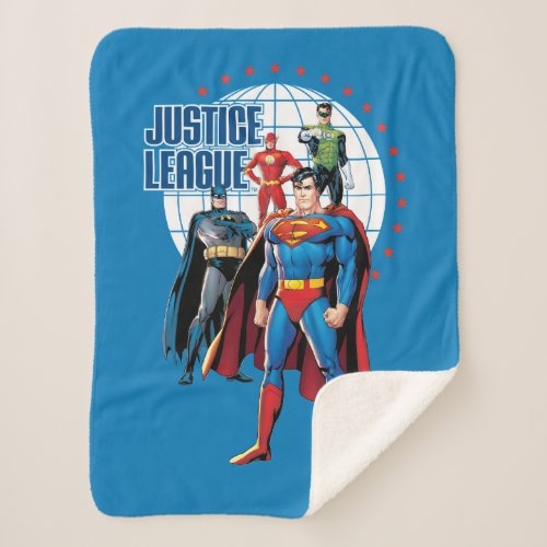 Justice League Global Heroes Sherpa Blanket