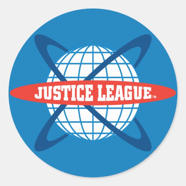 Justice League Globe Logo Classic Round Sticker (Front)