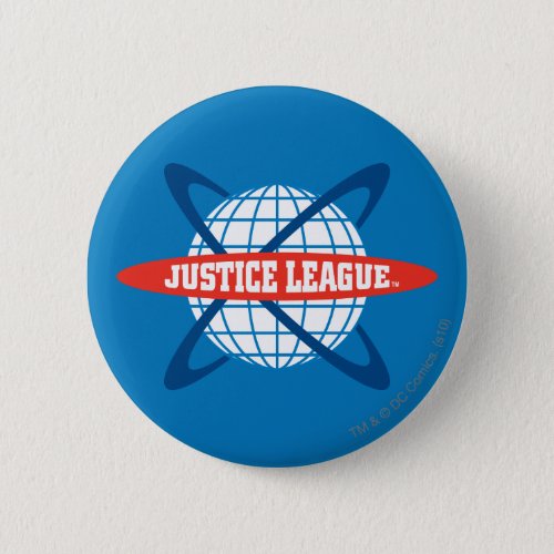 Justice League Globe Logo Pinback Button