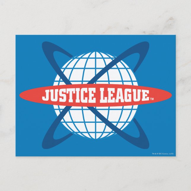 Justice League Globe Logo Postcard (Front)