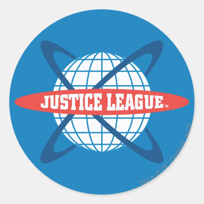 Justice League Globe Logo Round Sticker