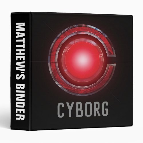 Justice League  Glowing Cyborg Symbol 3 Ring Binder