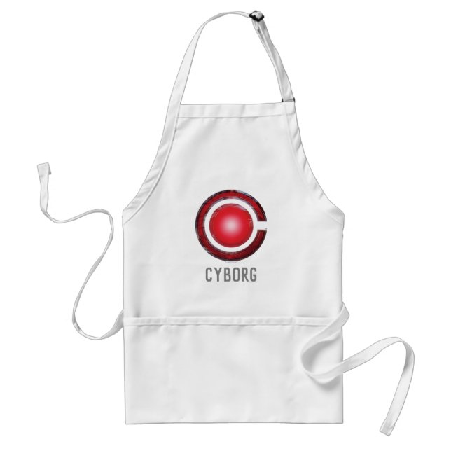 Justice League | Glowing Cyborg Symbol Adult Apron (Front)