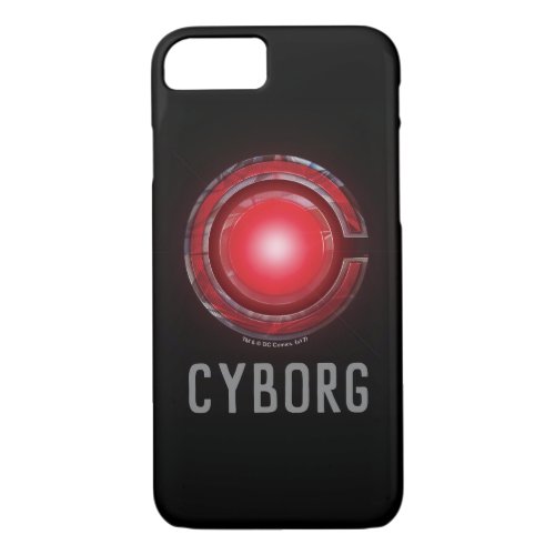 Justice League  Glowing Cyborg Symbol iPhone 87 Case