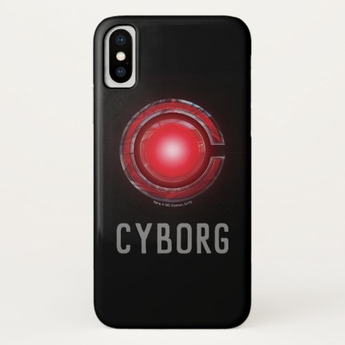 Justice League  Glowing Cyborg Symbol iPhone X Case