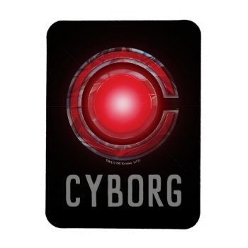 Justice League | Glowing Cyborg Symbol Magnet by justiceleague at Zazzle