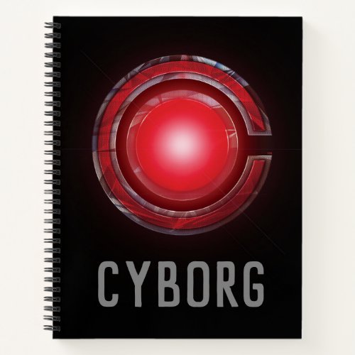 Justice League  Glowing Cyborg Symbol Notebook
