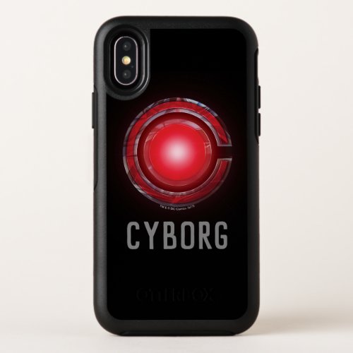 Justice League  Glowing Cyborg Symbol OtterBox Symmetry iPhone X Case