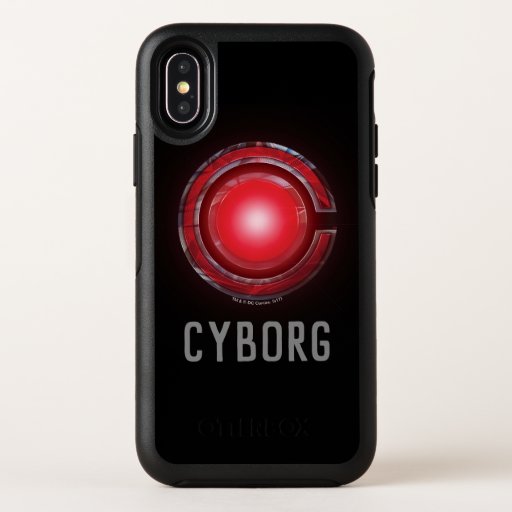 Justice League | Glowing Cyborg Symbol OtterBox Symmetry iPhone X Case