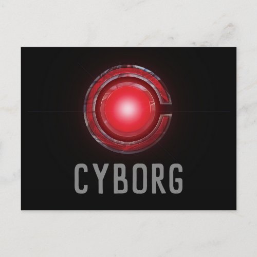 Justice League  Glowing Cyborg Symbol Postcard