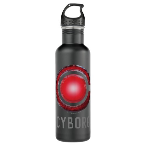 Justice League  Glowing Cyborg Symbol Stainless Steel Water Bottle