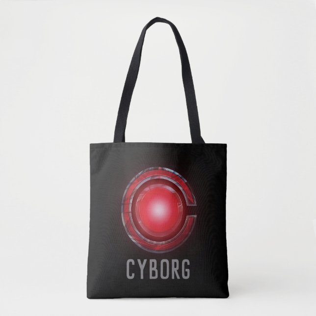 Justice League | Glowing Cyborg Symbol Tote Bag (Front)
