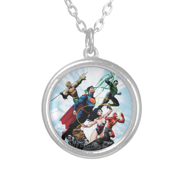Justice League - Group 1 Silver Plated Necklace (Front)